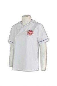 SU152 school uniform suppliers peter pan collar shirts tailor made printed school company hk
